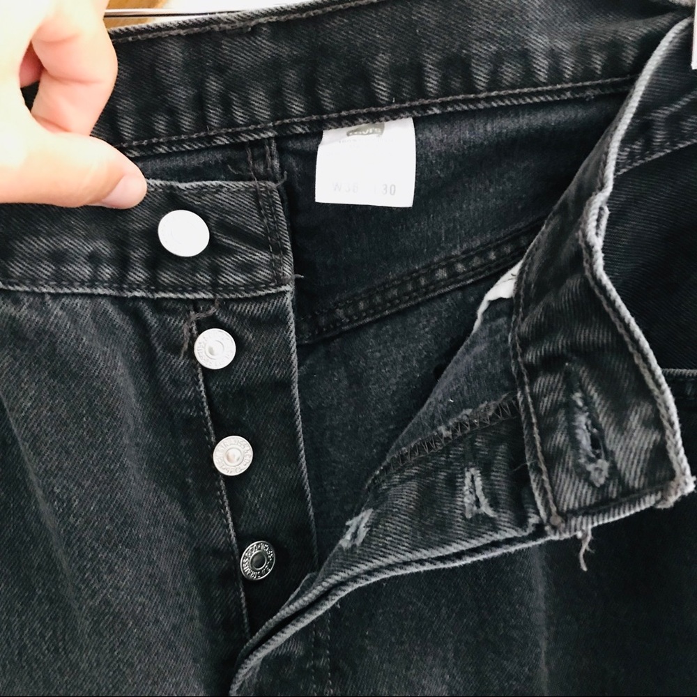 Levi’s Vintage 501 Button Fly Black Jeans - Picture 3 of 7
